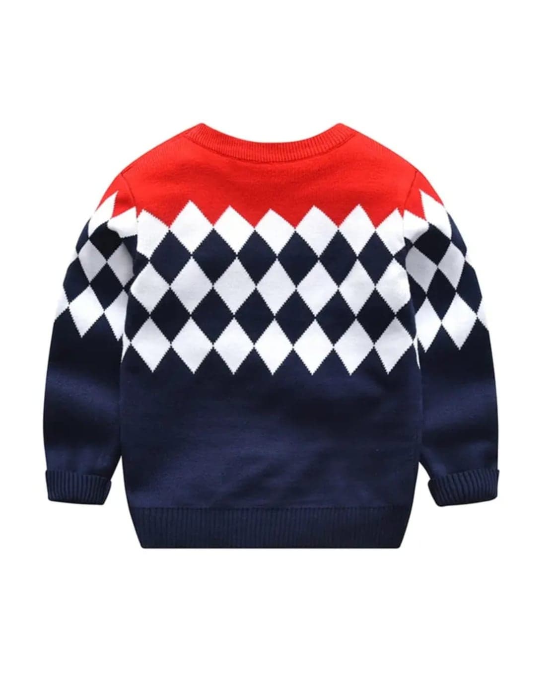 Argyle Pattern Knit Sweater