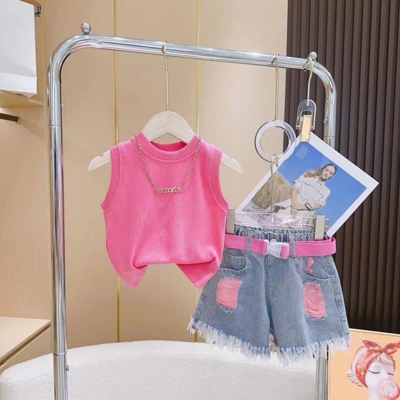 Chic Denim & Knit Set