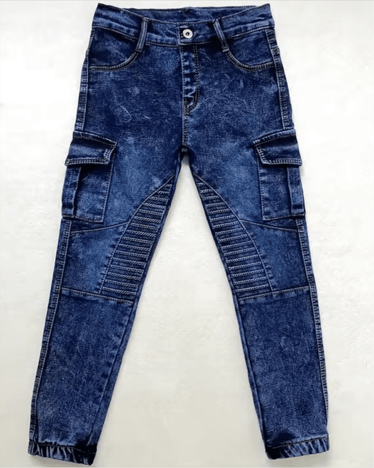Classic Denim Cargo Jogger Pants