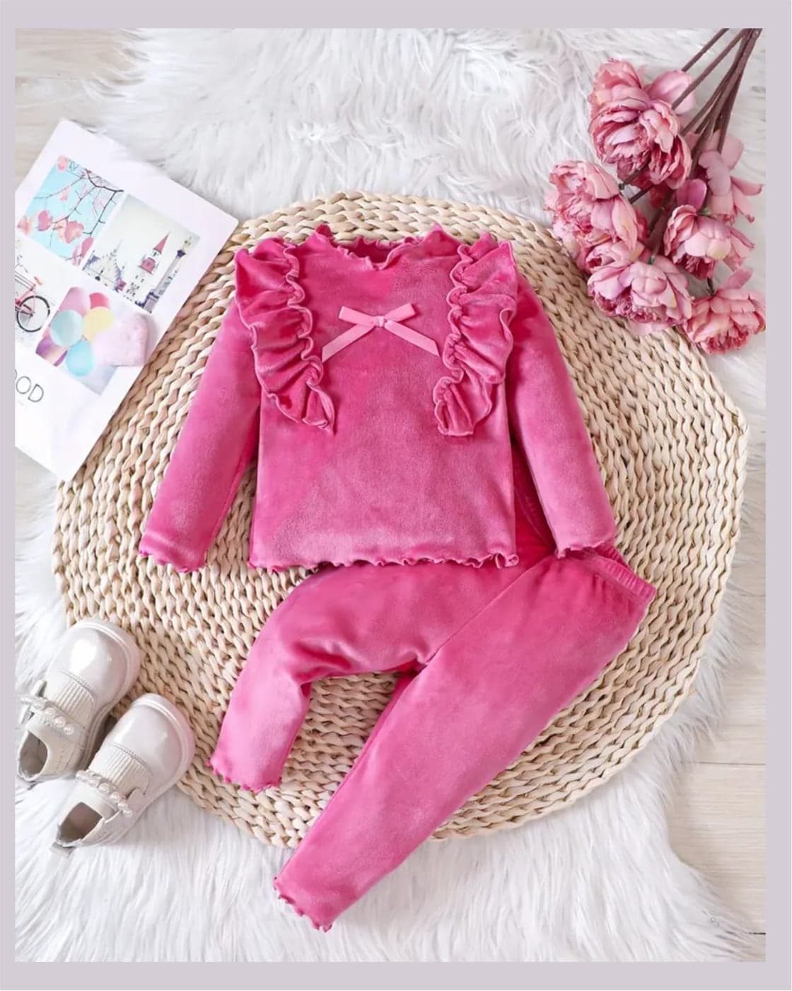 Ruffle Velvet Set
