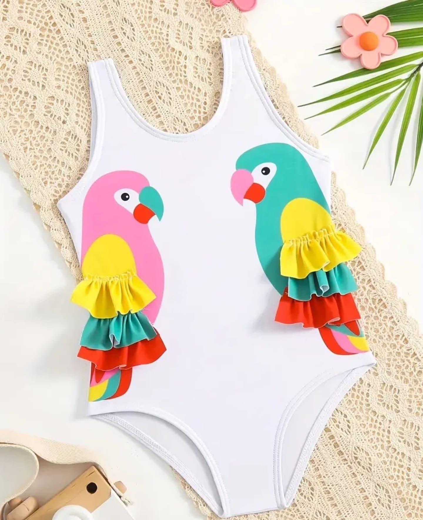 Parrot Ruffle Swimsuit
