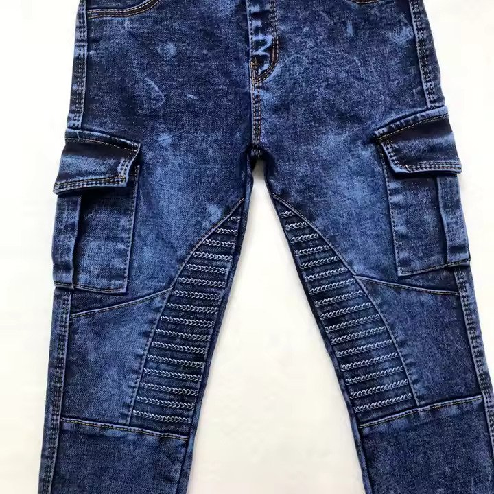 Classic Denim Cargo Jogger Pants - Image 6