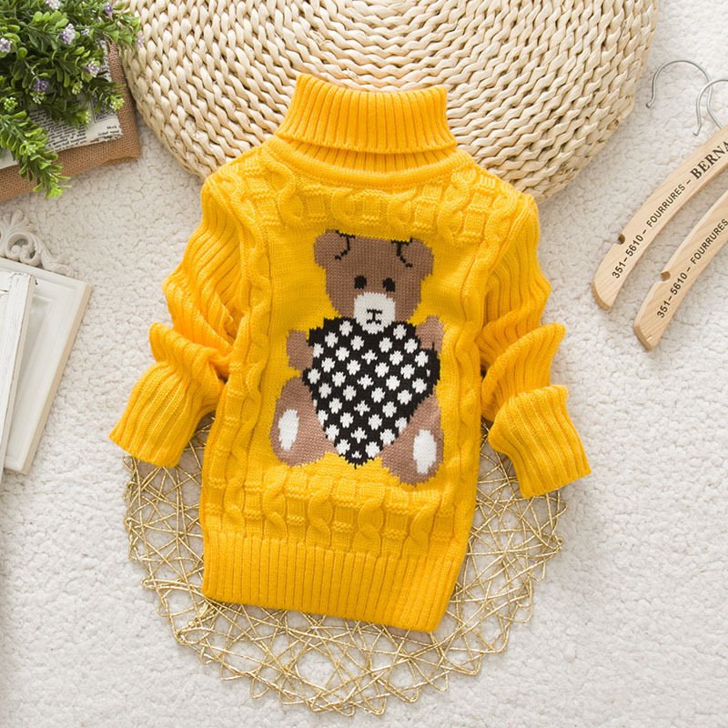 Cozy Bear Turtleneck Knit Sweater - Image 6