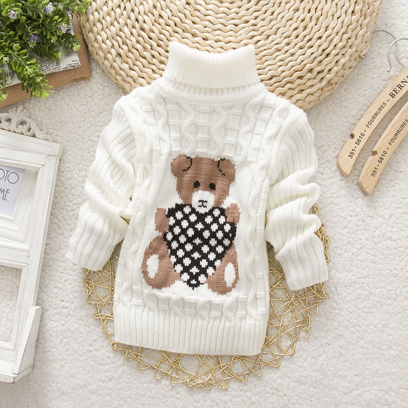 Cozy Bear Turtleneck Knit Sweater - Image 3