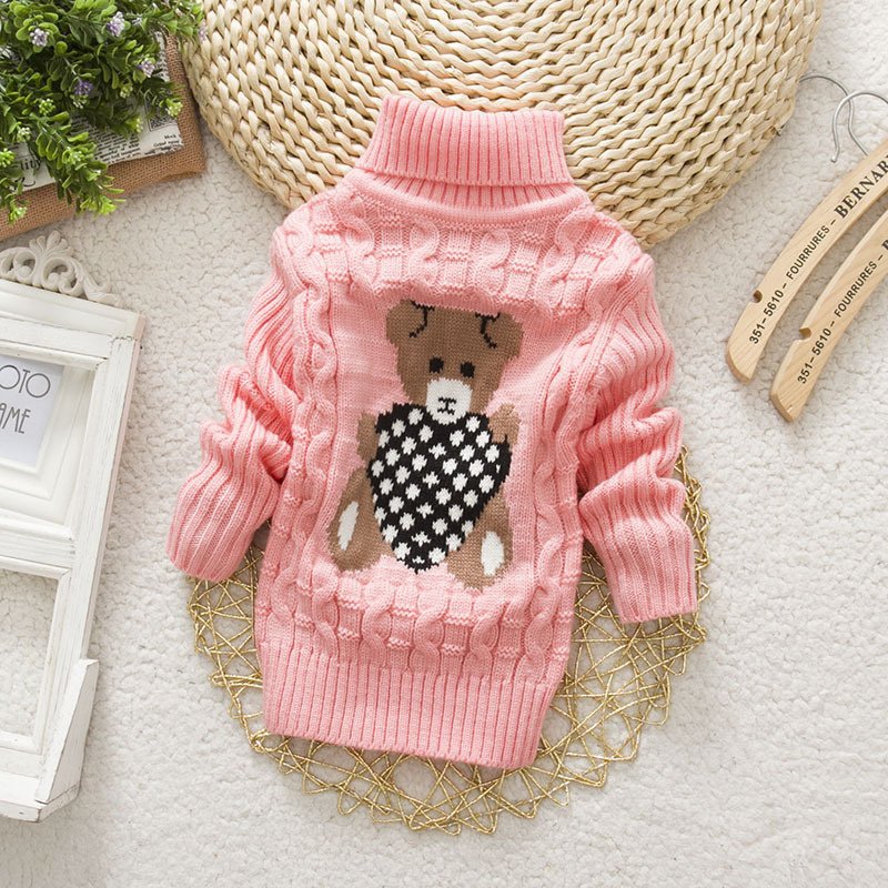 Cozy Bear Turtleneck Knit Sweater - Image 5