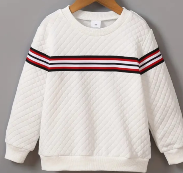Quilted Stripe Kids' Sweatshirt