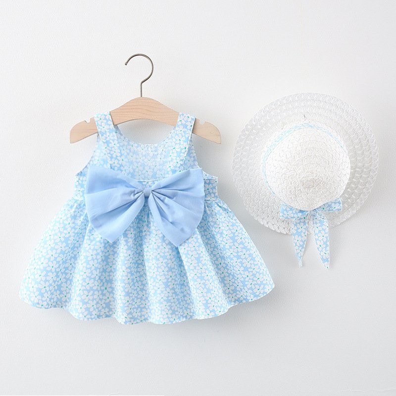 Daisy Bow Summer Dress & Hat Set - Image 3