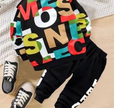Bold Alphabet Tracksuit Set - Light Weight Summer 
