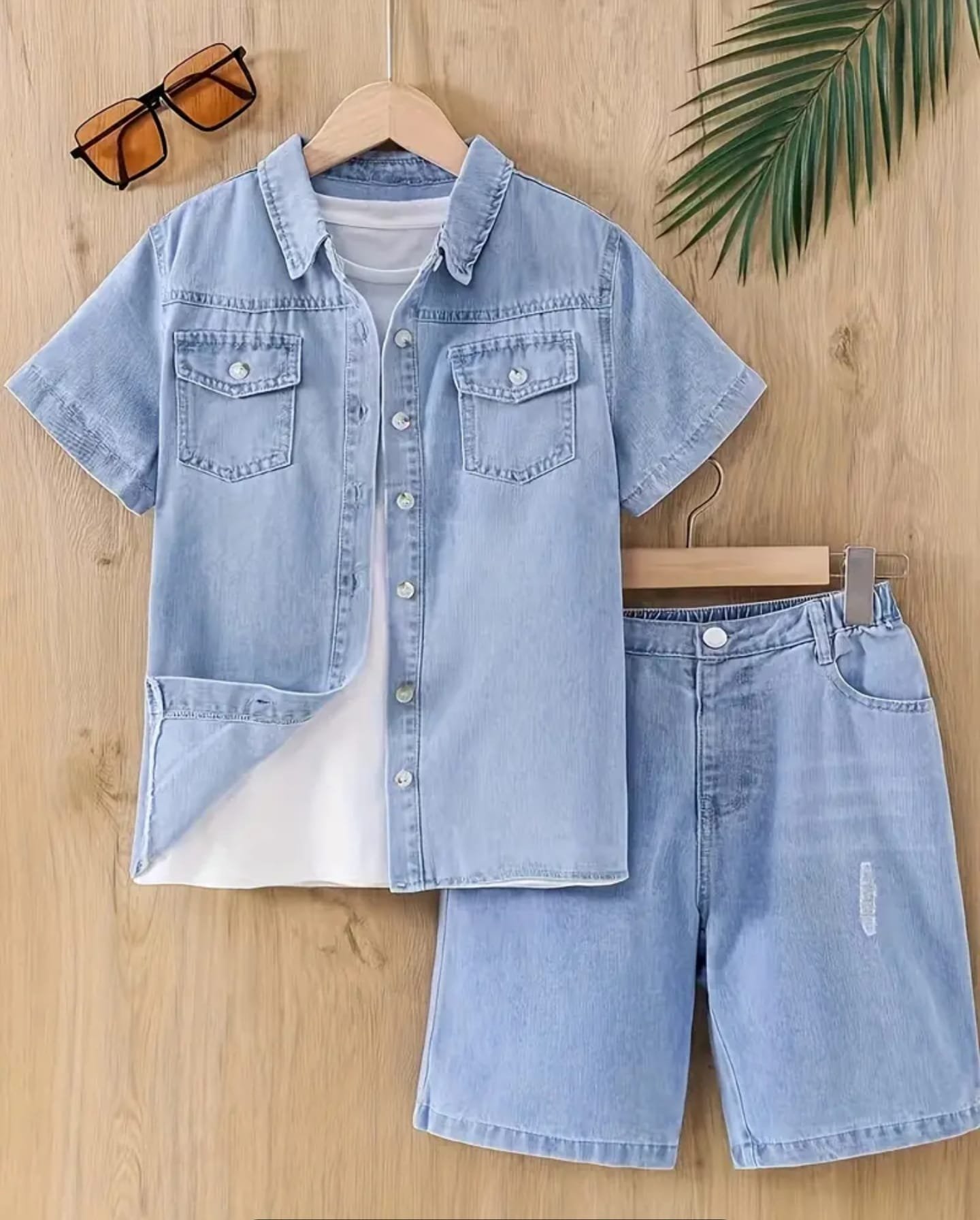 Classic Teen Denim Two-Piece Set