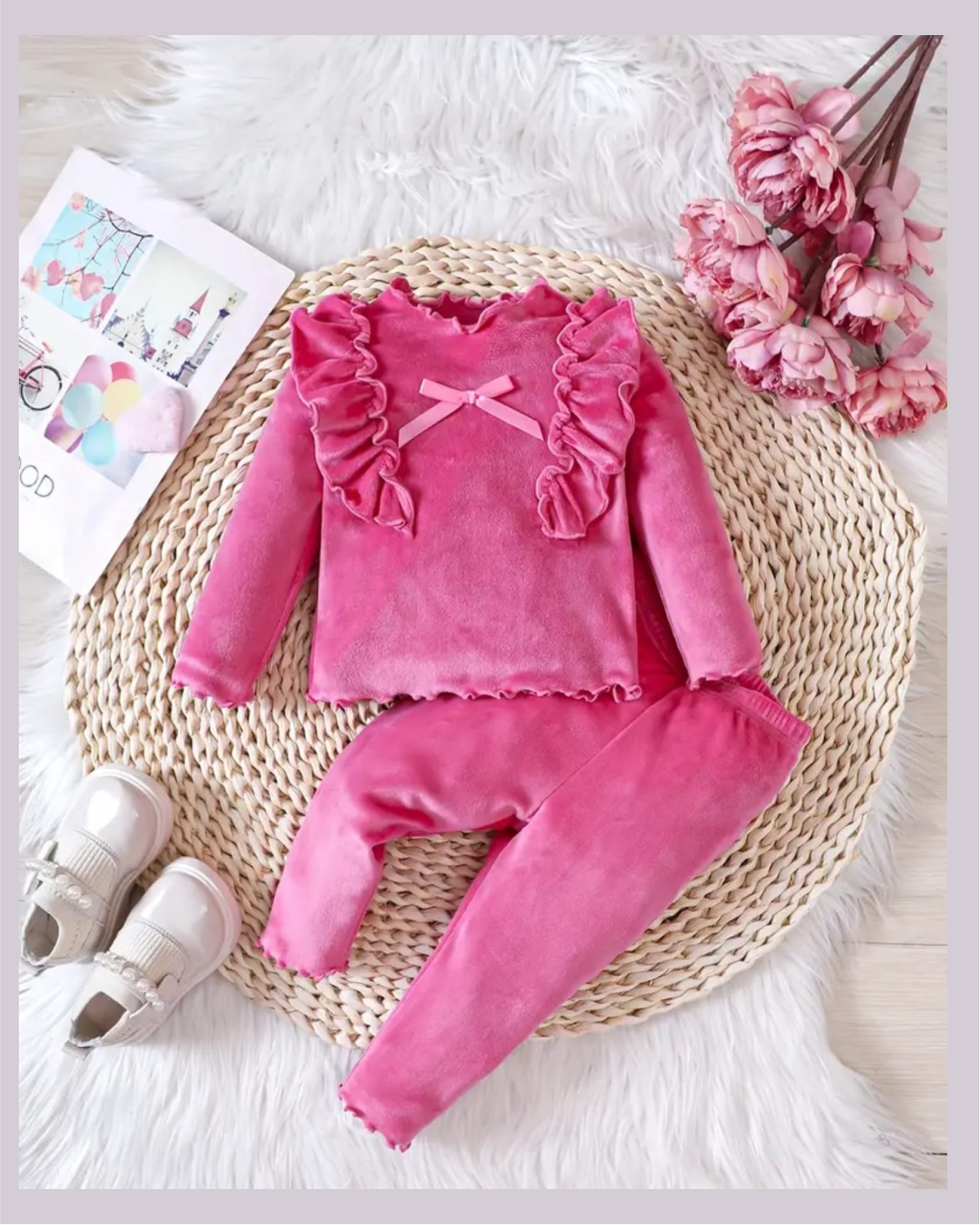 Velvet Rose Princess Ruffle Set