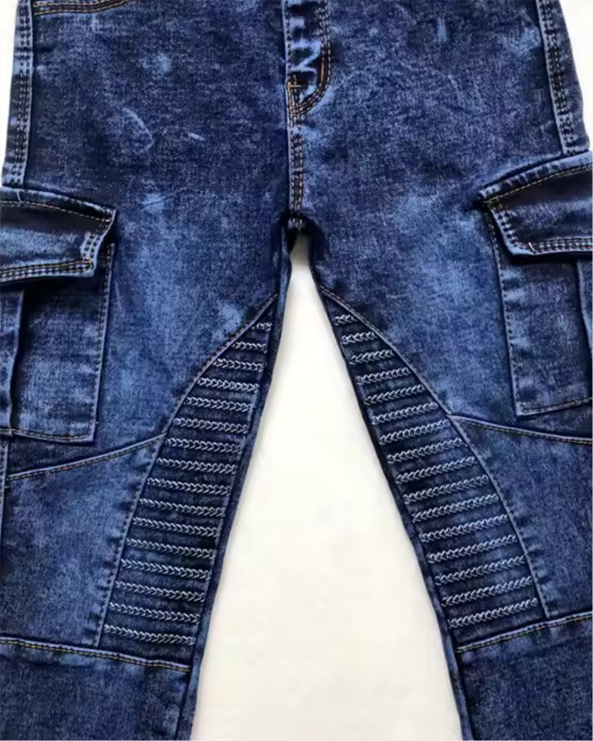 Classic Denim Cargo Jogger Pants - Image 5