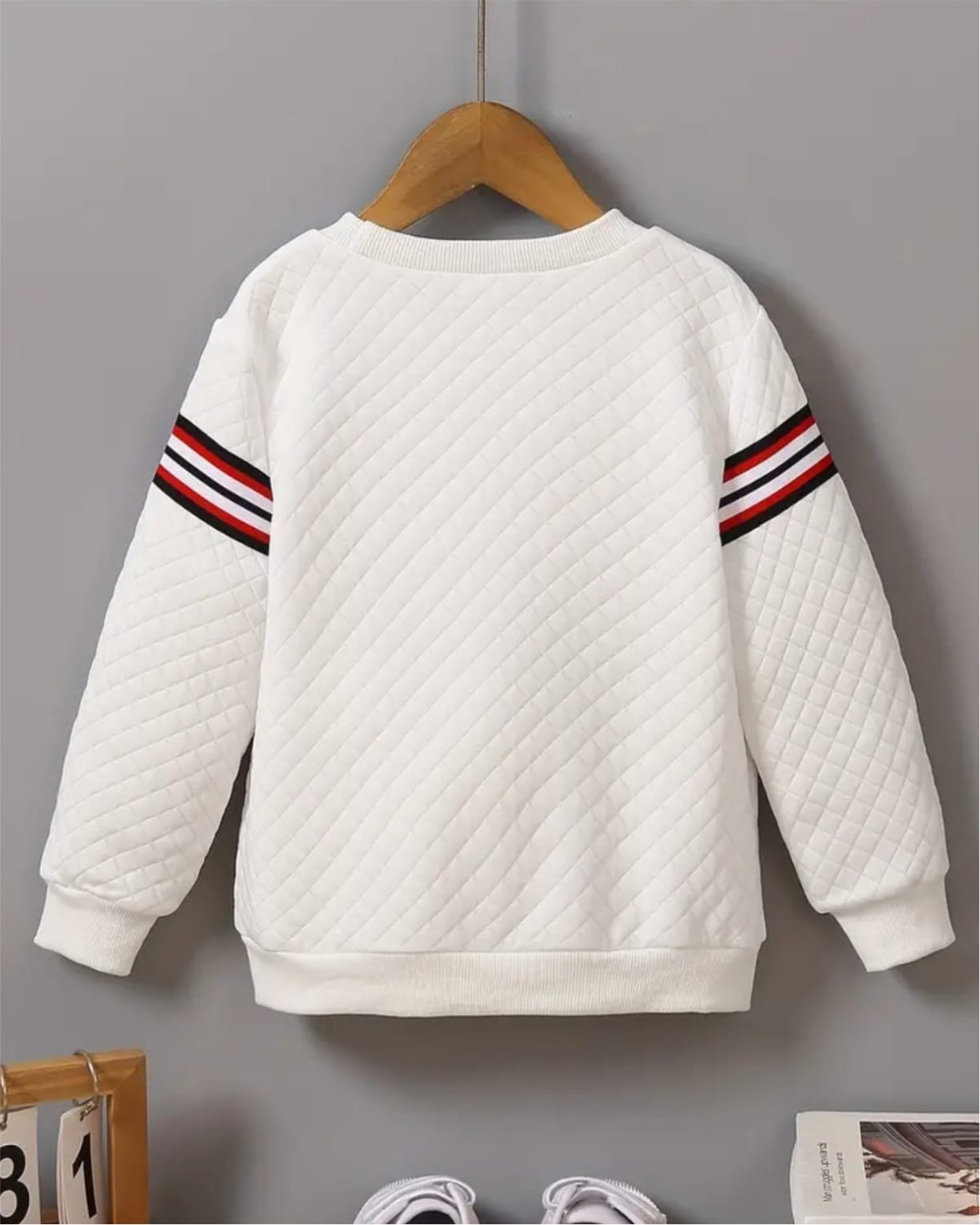 Quilted Stripe Kids' Sweatshirt - Image 3