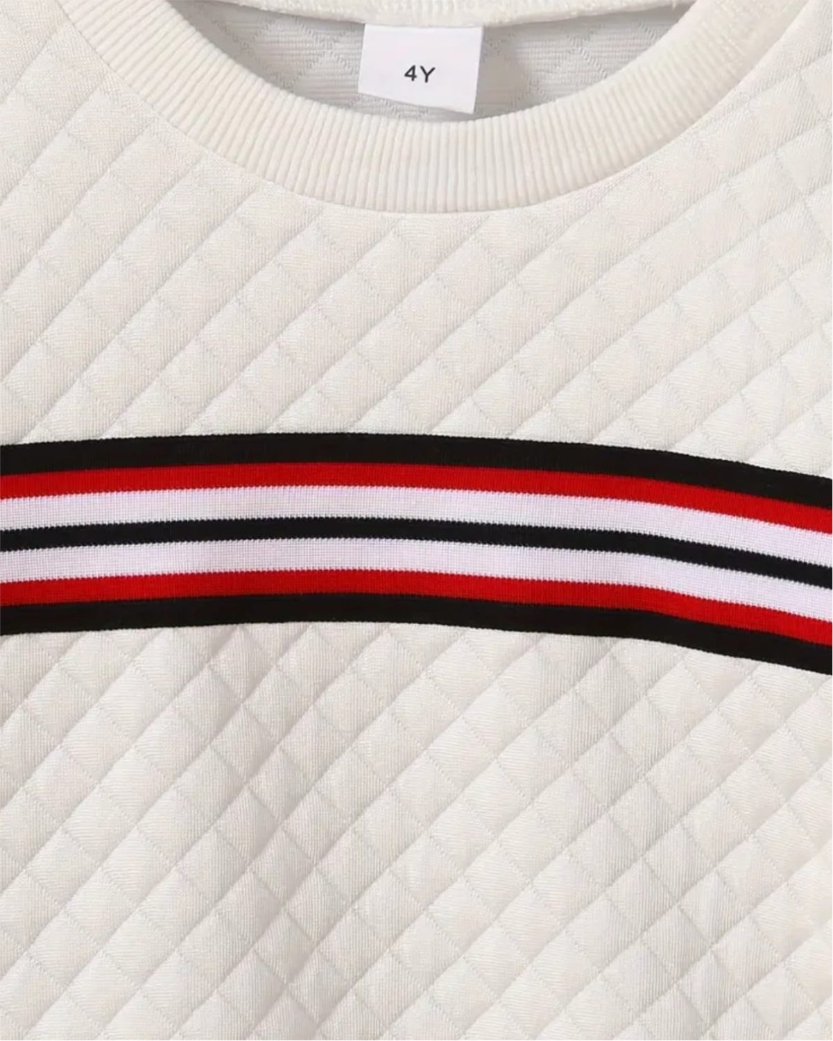 Quilted Stripe Kids' Sweatshirt - Image 2