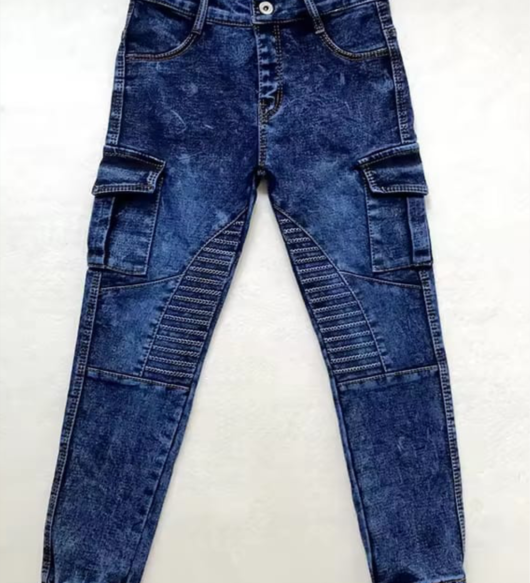 Classic Denim Cargo Jogger Pants