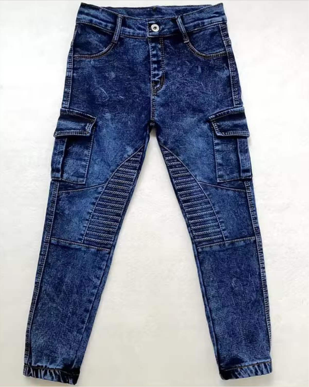 Classic Denim Cargo Jogger Pants