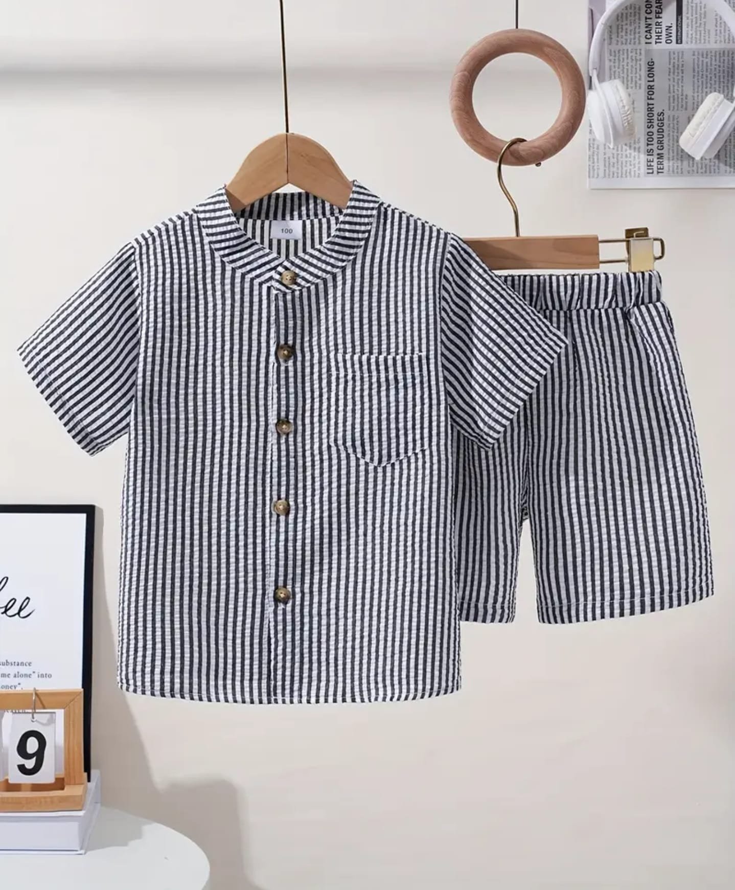 Classic Striped Two-Piece Set